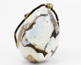 NKBR002 order|chaos necklace-broach blown glass broach front detail