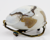 NKBR002 order|chaos necklace-broach flameworked blown glass left side broach detail