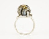 RNG007 order|chaos sterling silver ring left side view