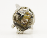 RNG007 order|chaos ring hollow flameworked glass top view