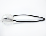 NKL013 Clearly flameworked etched glass necklace
