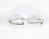 EAR010 Clearly sterling silver glass earring back clasp detail