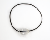 NKL013 Clearly blown glass 18" necklace