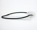 NKL013 Clearly flamework glass necklace side view