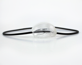 NKL013 Clearly flameworked hollow glass bead necklace