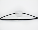 NKL013 Clearly glass necklace closed clasp detail