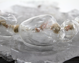 NKL012 For a Time blown glass sterling silver necklace detail