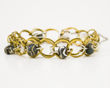BRL008 (restless)traveller handmade brass & silver bracelet