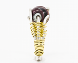 RNG006 traveller ring woven brass side detail