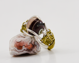 RNG006 traveller sterling silver flameworked glass ring