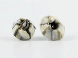 360 degree detail view of barnacle earrings with stainless steel ear stud.
