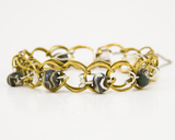 BRL008 (restless)traveller handmade brass & silver bracelet