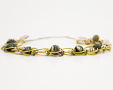 BRL008 (restless)traveller brass & silver link bracelet profile